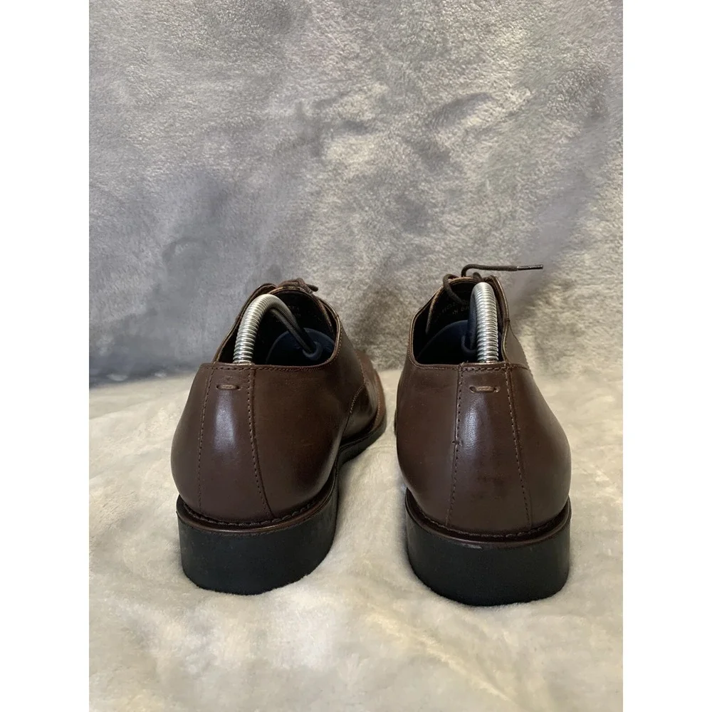 Studio Belvedere Chisel Mens Brown Leather‎ Square Toe Derby Dress Shoes 9.5 M